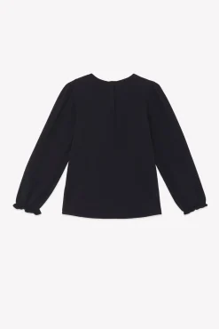 T-shirt Noir volanté