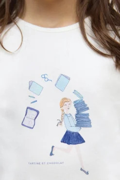 T-shirt Ecru illustration back to school